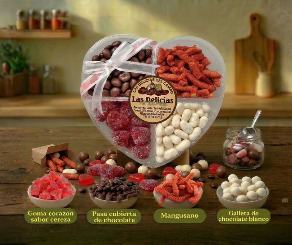 Charola en forma de corazón